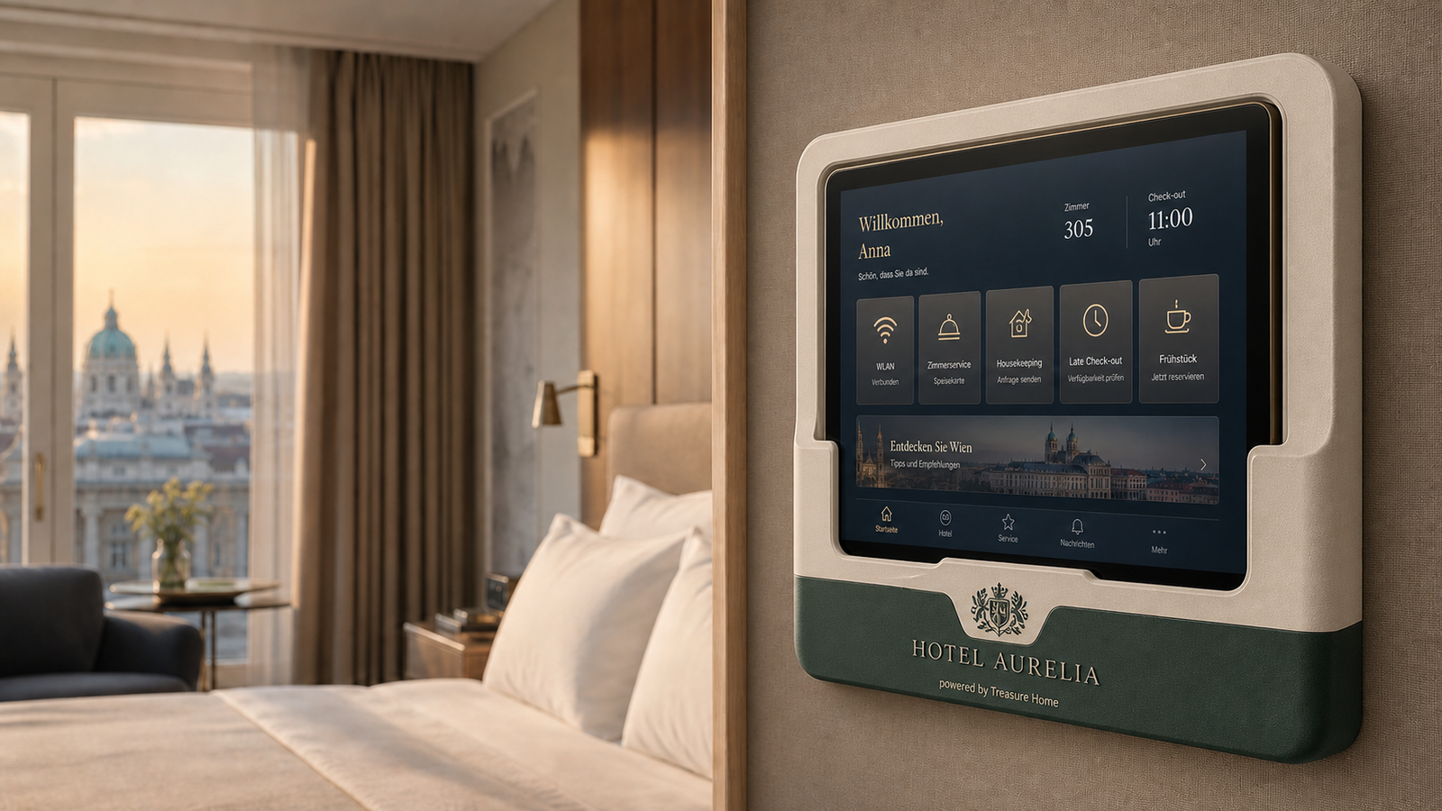 Room Butler Tablet im Hotelzimmer